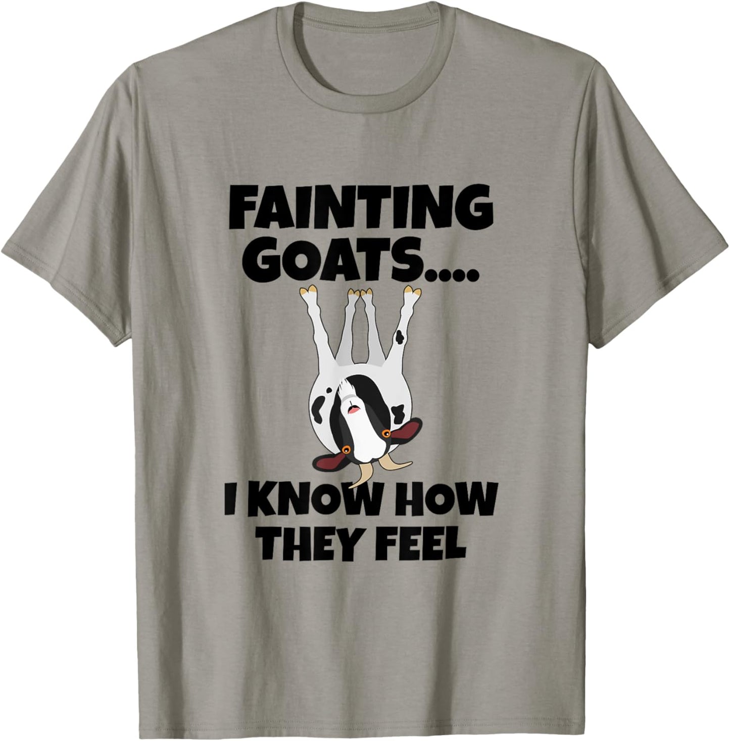 Goat Lovers Apparel | Farm Meme Pun Funny Fainting Goats T-Shirt - T-Shirt | Sand