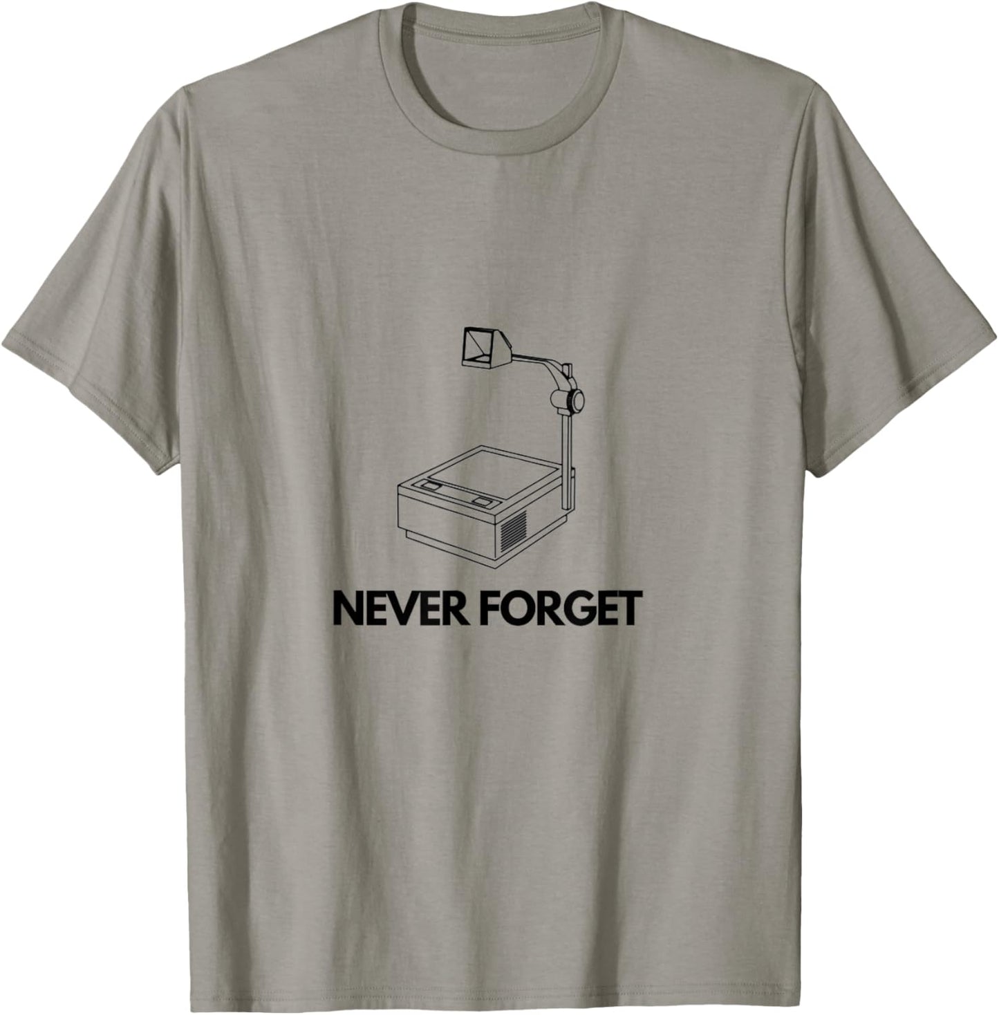 Never Forget 80s Tech Overhead Projector Funny Men's Shirt T-Shirt - T-Shirt | Sand