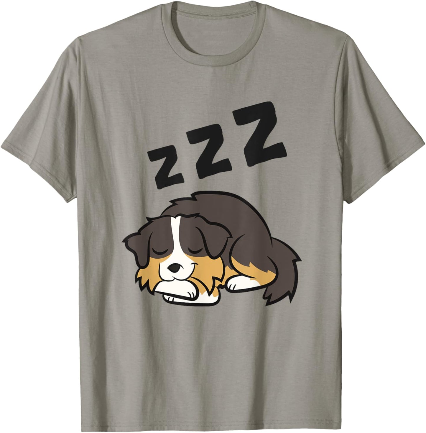 Aussie Dog Sleeping Aussie Dog Pajama Australian Shepherd T-Shirt - T-Shirt | Sand