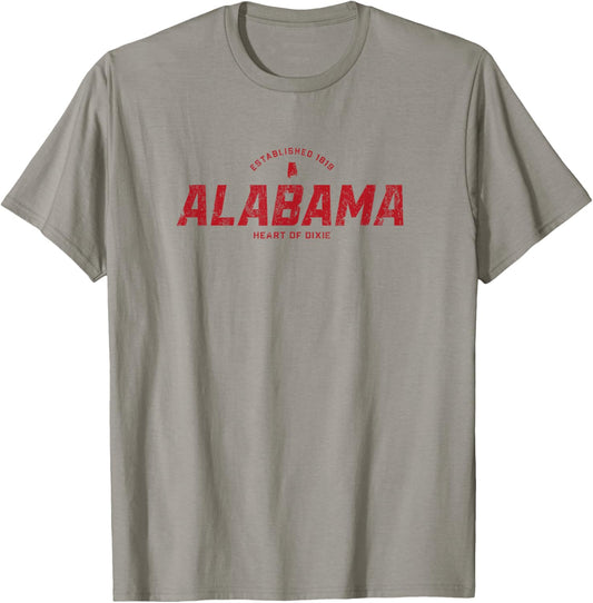 Alabama AL Vintage Athletic Red Sports Logo T-Shirt - T-Shirt | Sand
