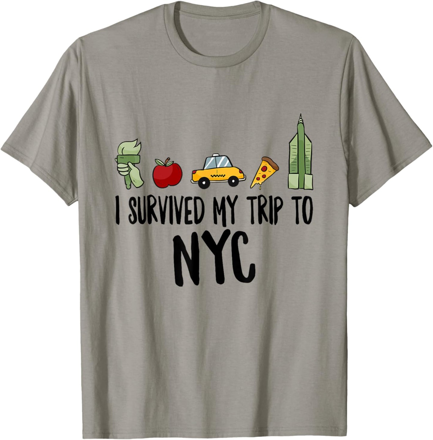I survived my trip to NYC New York Bild Big Apple T-Shirt - T-Shirt | Sand