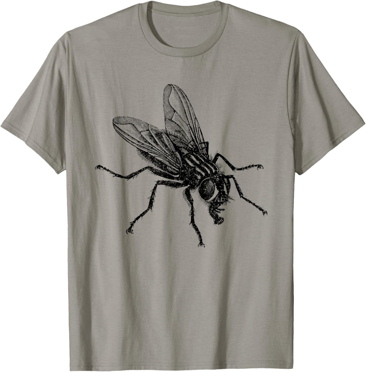 Vintage Housefly Print T-Shirt - T-Shirt | Sand