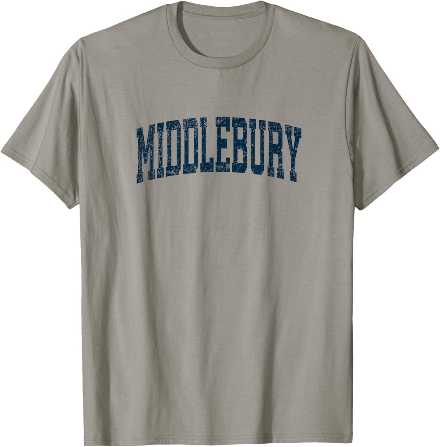 Middlebury Connecticut CT Vintage Athletic Sports Navy Desig T-Shirt - T-Shirt | Sand