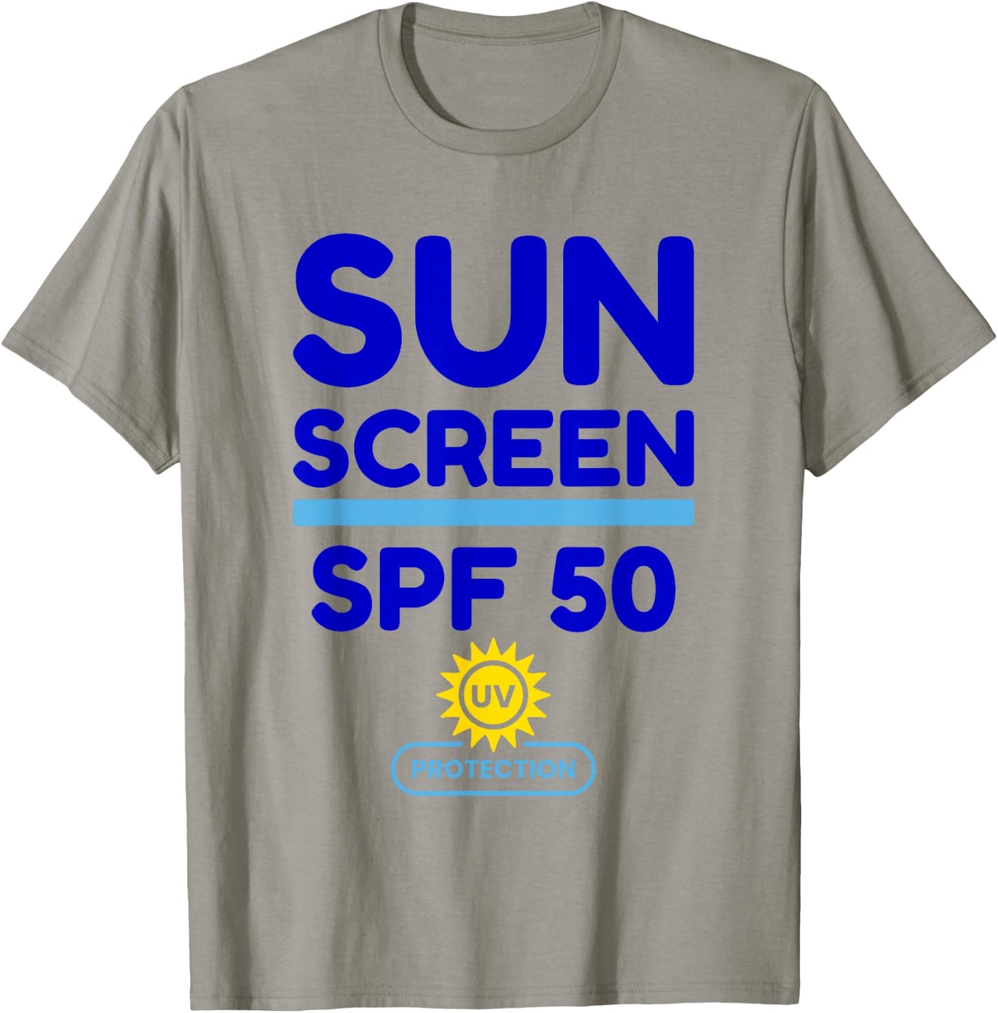 Sunscreen SPF 50 costume for vacation & Halloween sunscreen T-Shirt - T-Shirt | Sand