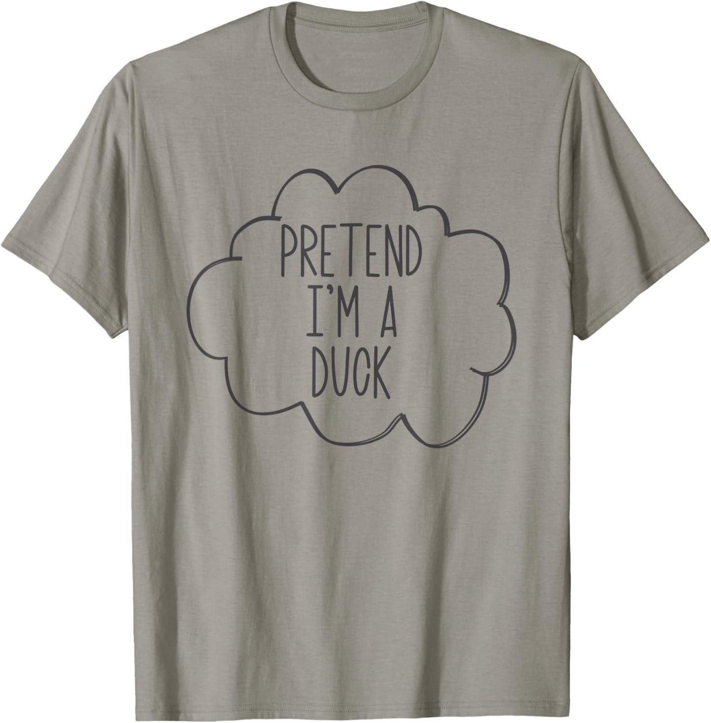 Pretend I'm A Duck Lazy Halloween Costume Pretend Duck T-Shirt - T-Shirt | Sand