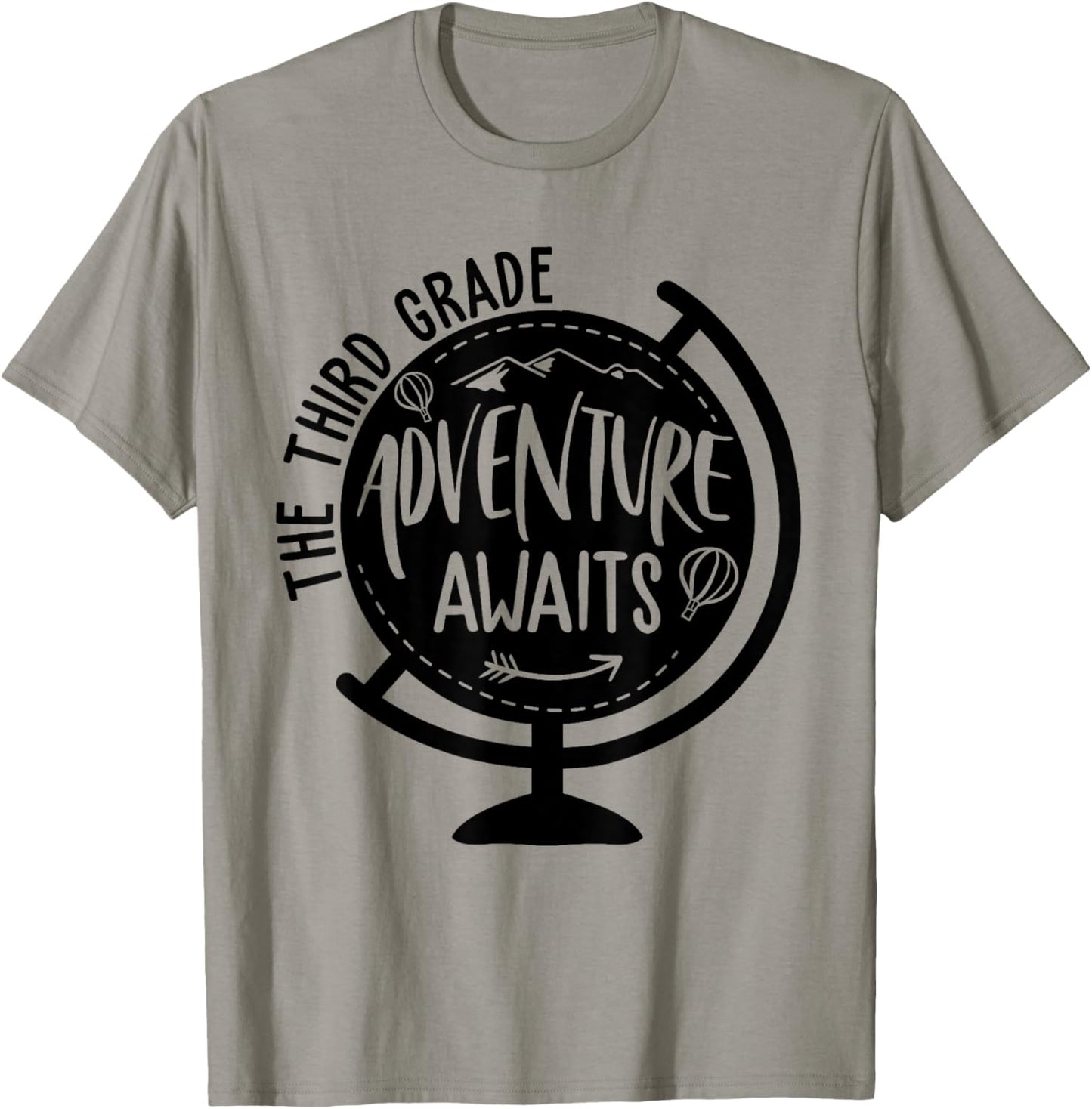 Adventure Awaits 3rd Grade Funny Back To School Third Grade T-Shirt - T-Shirt | Sand