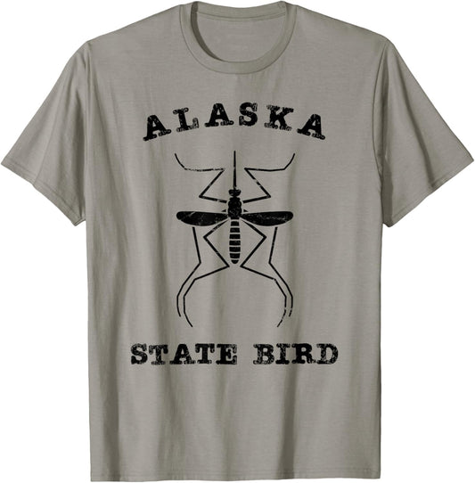 Alaska State Bird Mosquito T-Shirt - T-Shirt | Sand