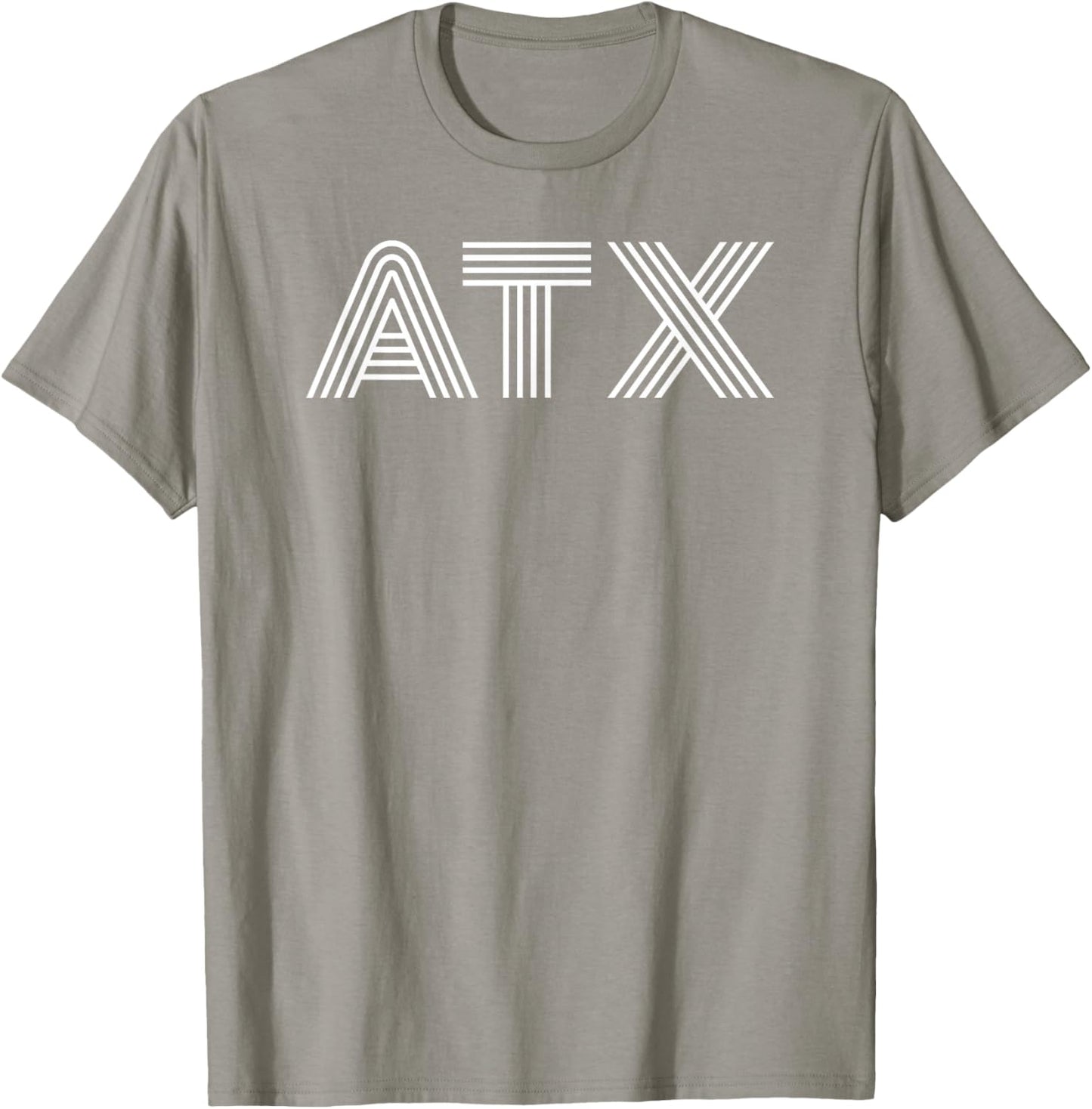 ATX/Austin TX Retro Design in White T-Shirt - T-Shirt | Sand