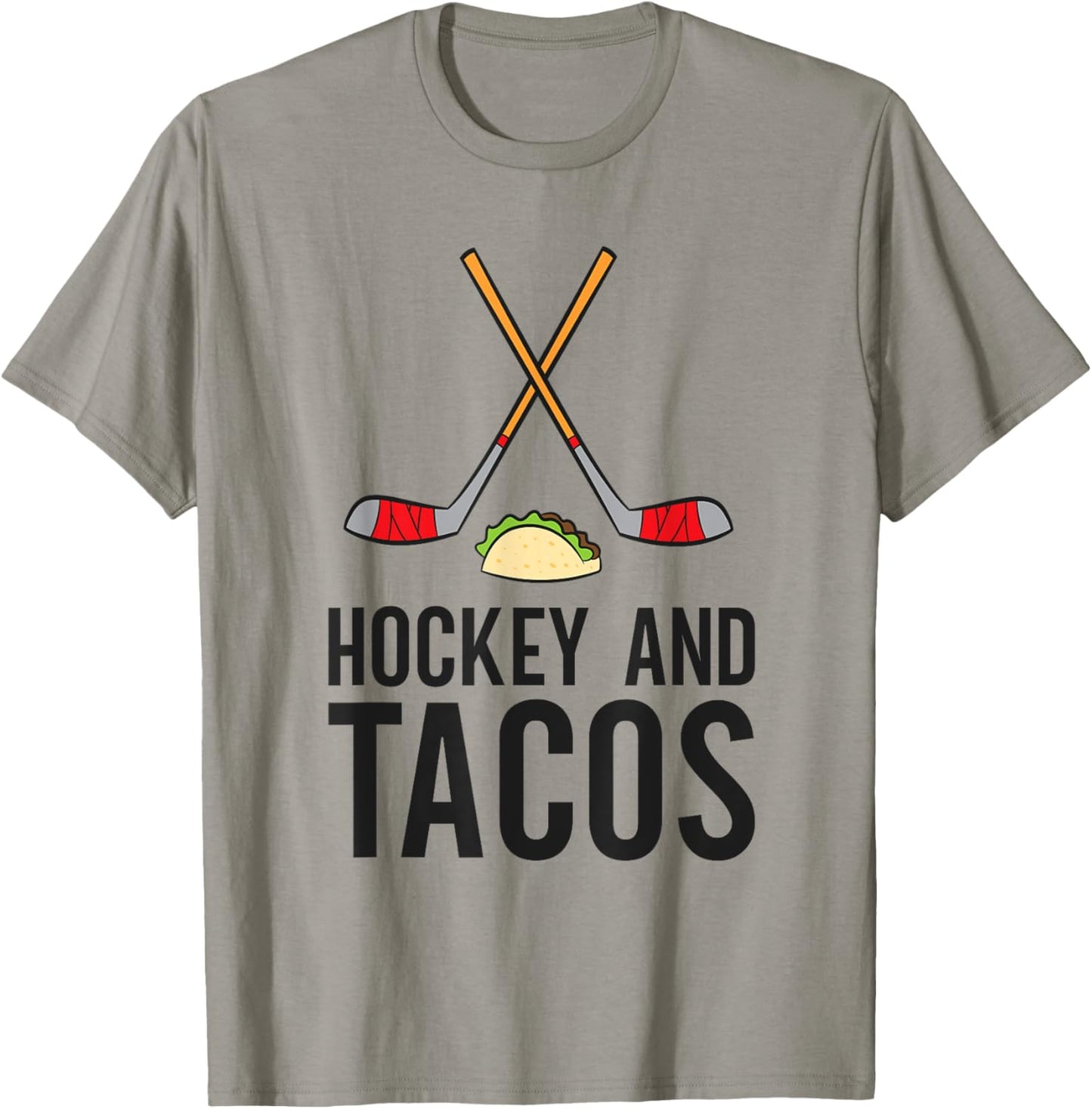Hockey And Tacos Love Ice Hockeys T-Shirt - T-Shirt | Sand