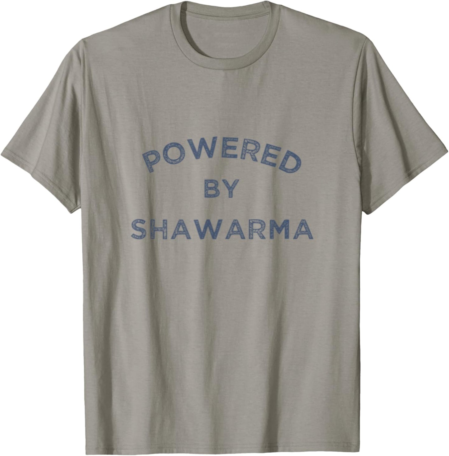 Powered By Shawarma Arab Food Middle East Grill Falafel Gym T-Shirt - T-Shirt | Sand