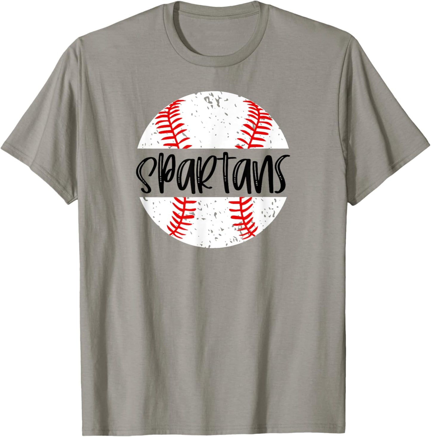 Spartans Baseball Team Mascot School Spirit Game Day T-Shirt - T-Shirt | Sand