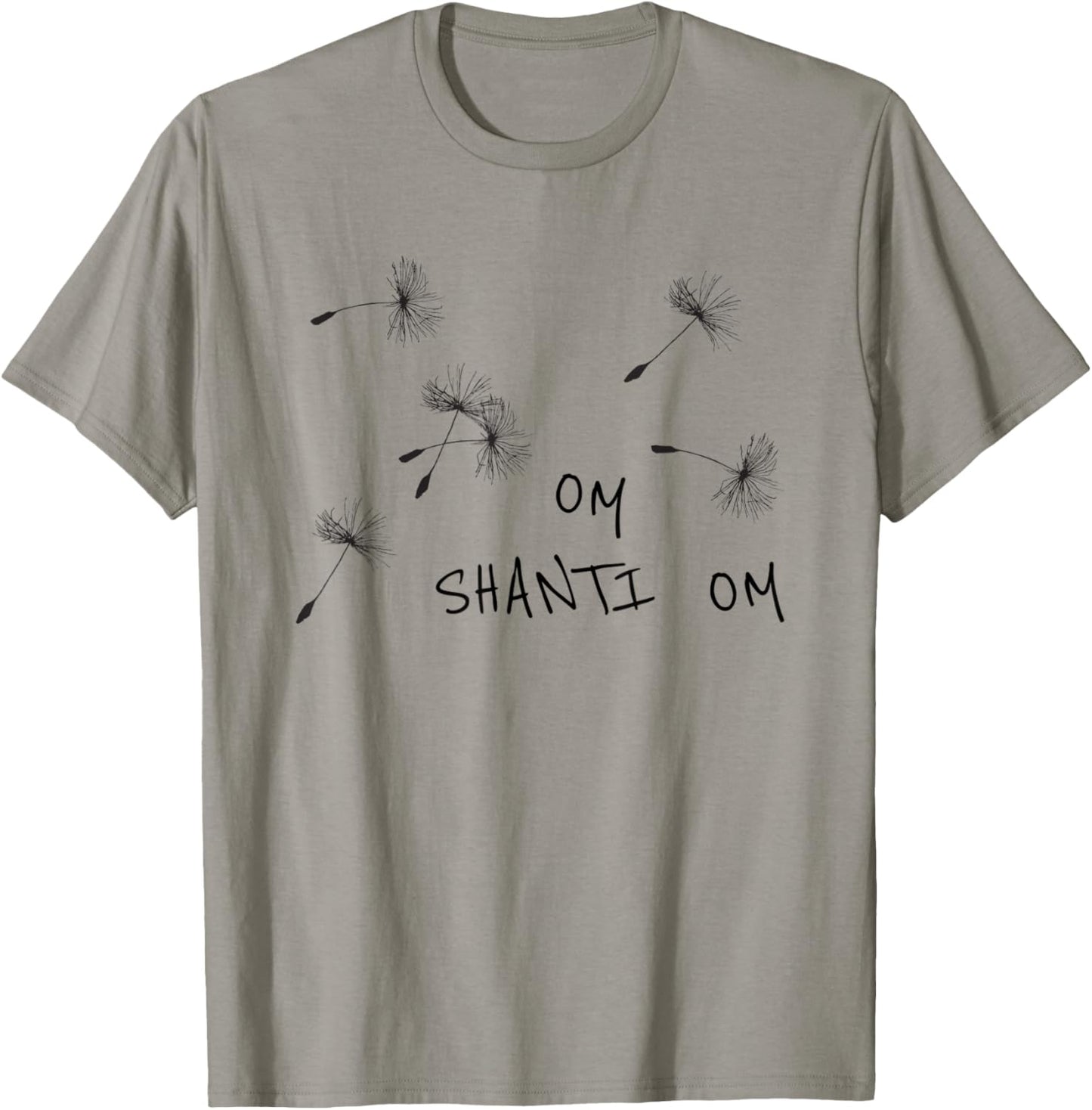 Meditation Saying Om Shanti Om Meditating Yoga T-Shirt - T-Shirt | Sand