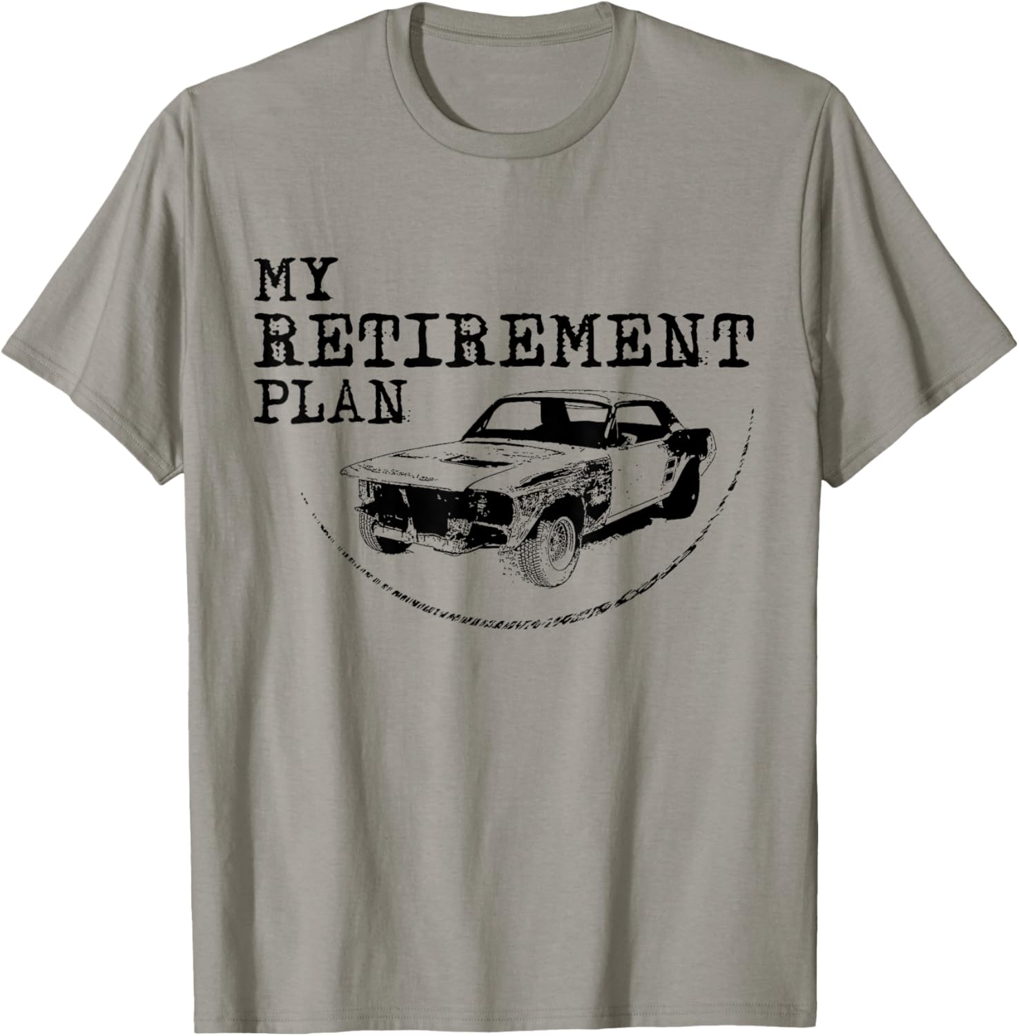 My Retirement Plan Old Classic Car Guy Project Car Mechanic T-Shirt - T-Shirt | Sand