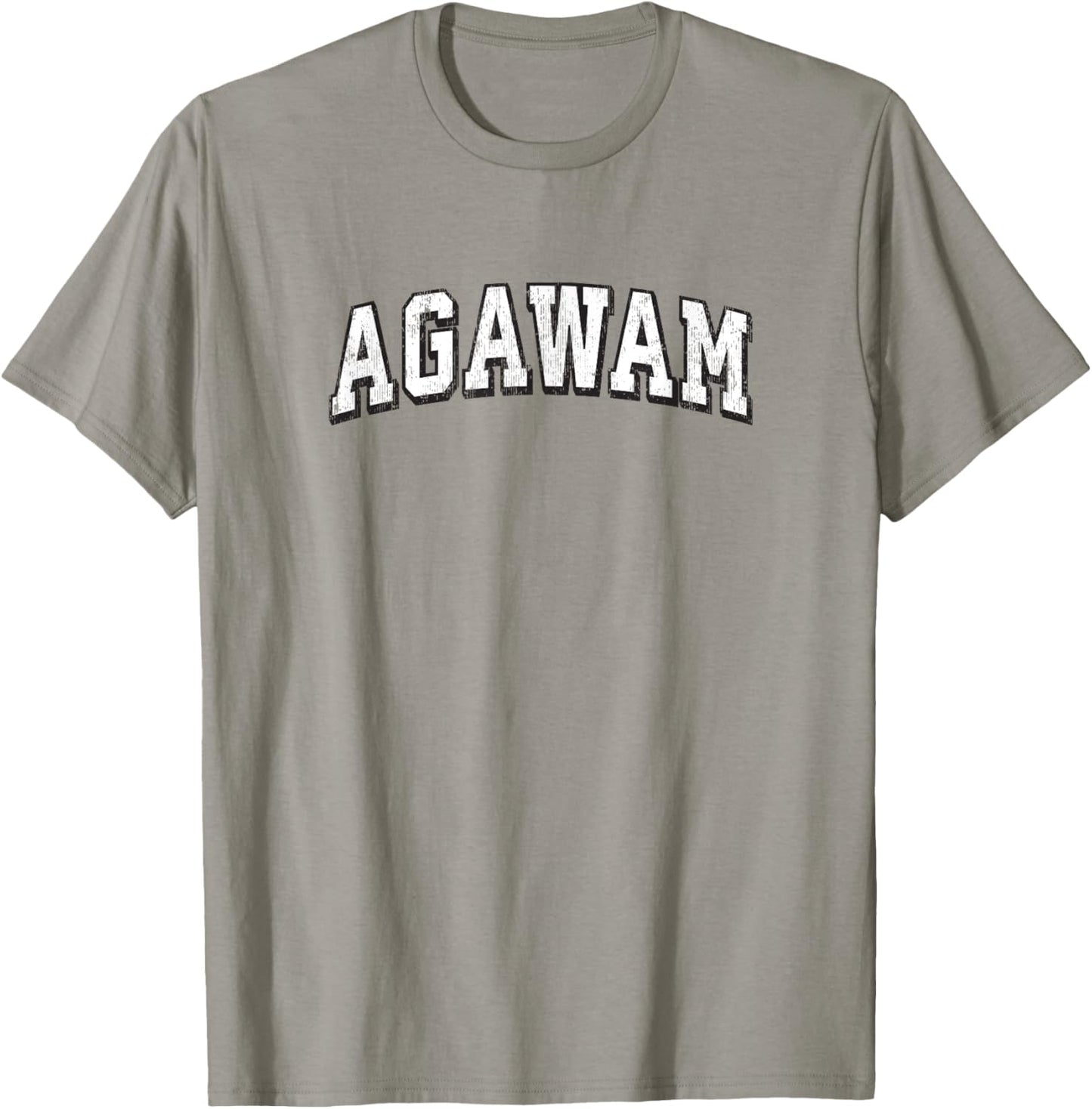 Agawam Massachusetts Vintage Athletic Sports B&W Print T-Shirt - T-Shirt | Sand