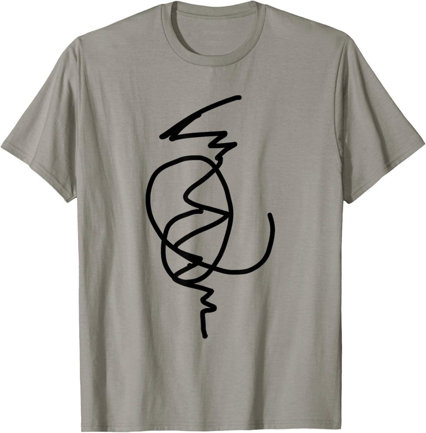 Minimal Aesthetic Art Designs Face Abstract Line Art Drawing Minimalist Modern Grey T-Shirt - T-Shirt | Sand