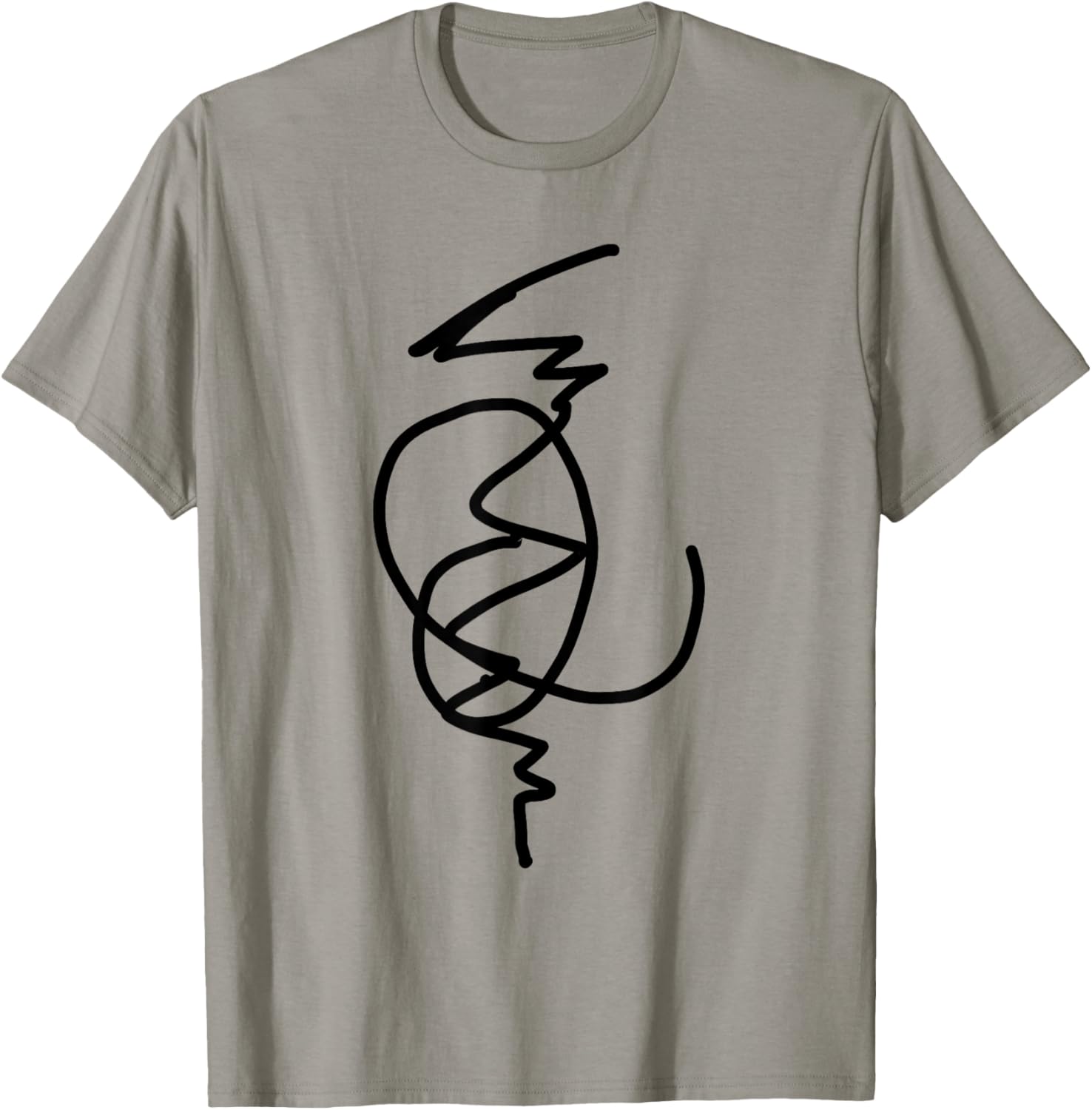Minimal Aesthetic Art Designs Face Abstract Line Art Drawing Minimalist Modern Grey T-Shirt - T-Shirt | Sand