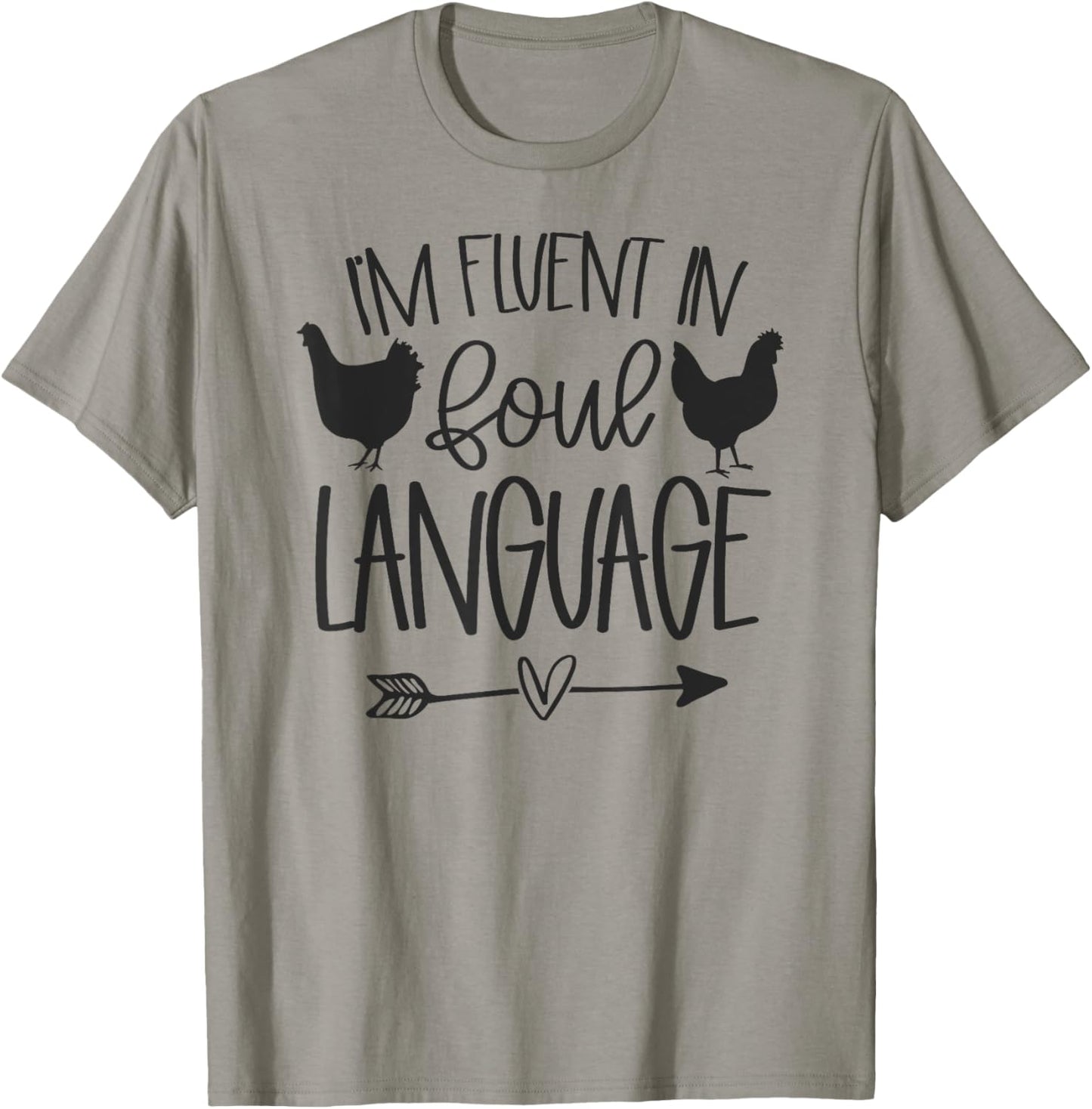 FLUENT IN FOUL LANGUAGE Funny Chicken T-Shirt - T-Shirt | Sand