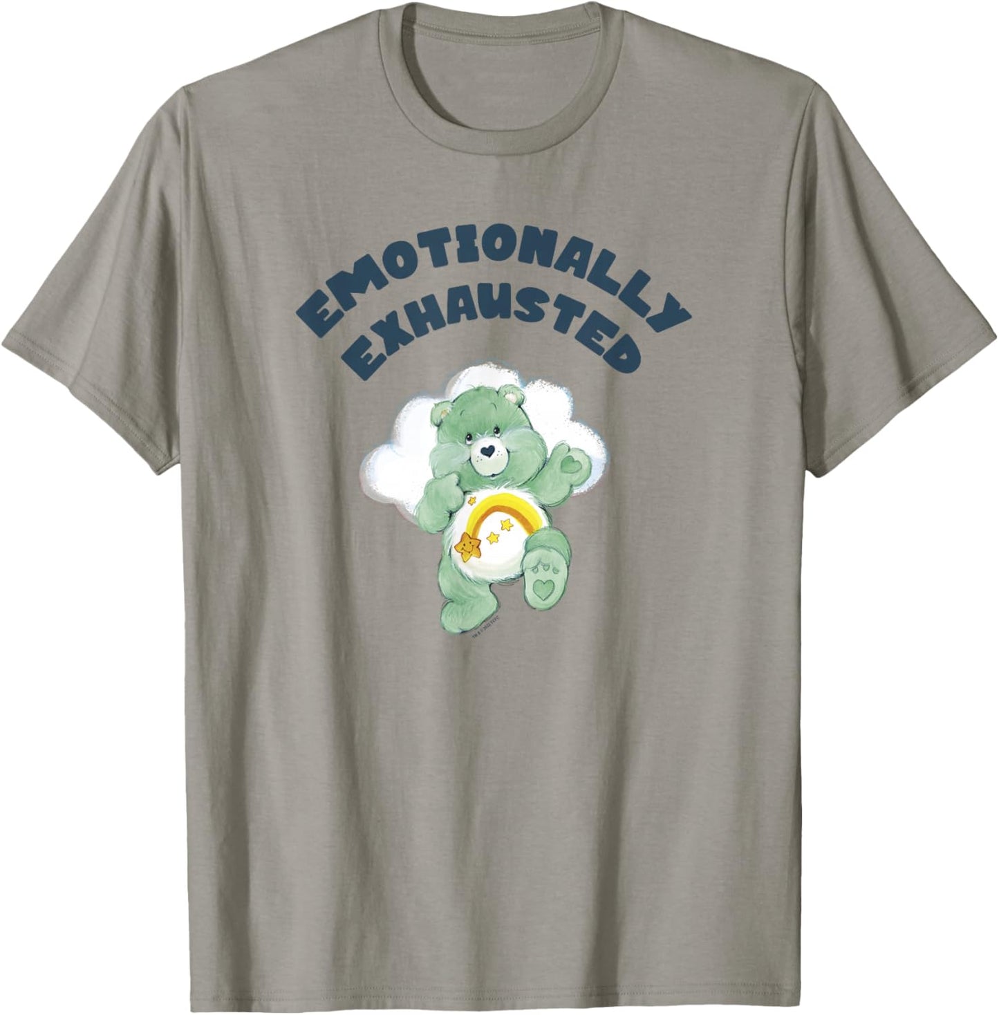Care Bears Wish Bear Emotionally Exhausted Cloudy Poster T-Shirt - T-Shirt | Sand