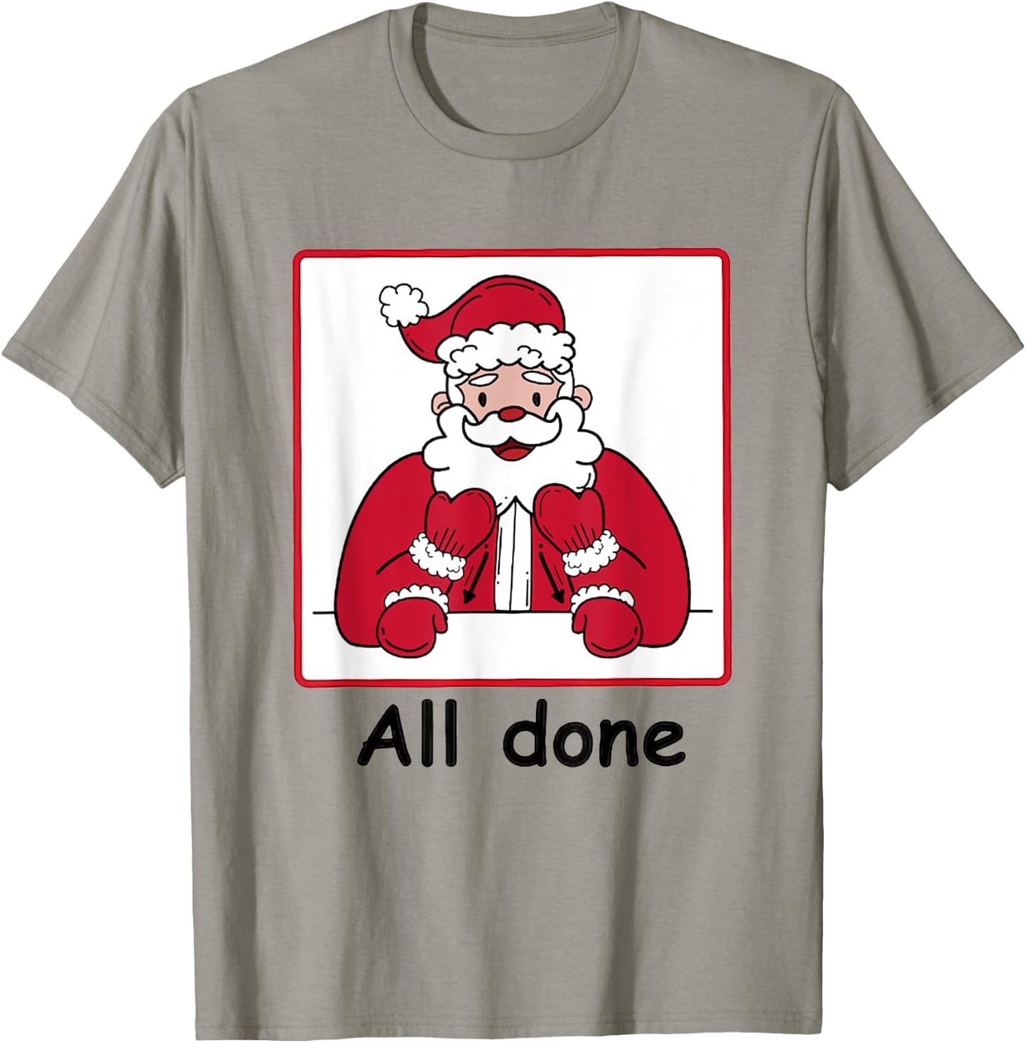 Retro All Done Christmas Special Ed Teacher Team Santa Women T-Shirt - T-Shirt | Sand
