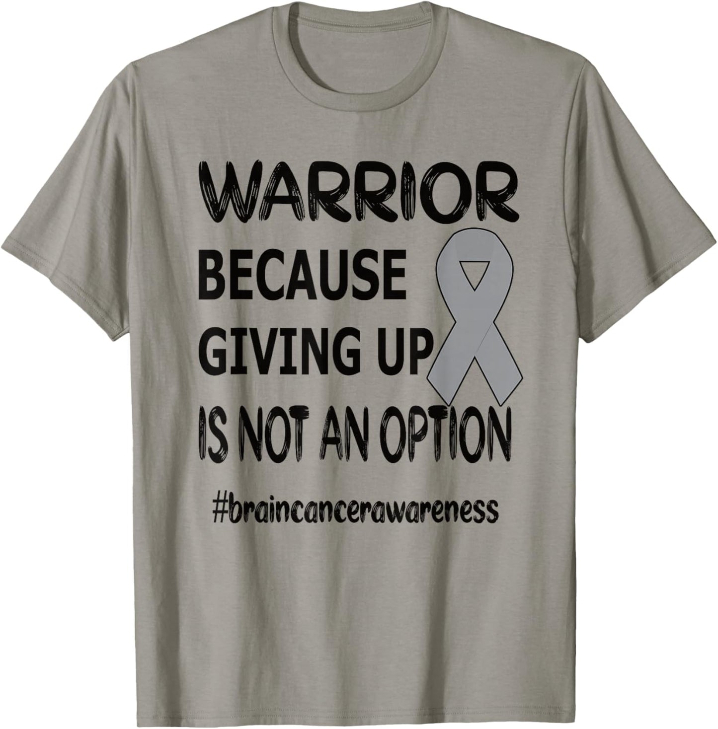 Brain Tumor Awareness Month Brain Tumor Warrior Brain Cancer Awareness Ribbon T-Shirt - T-Shirt | Sand