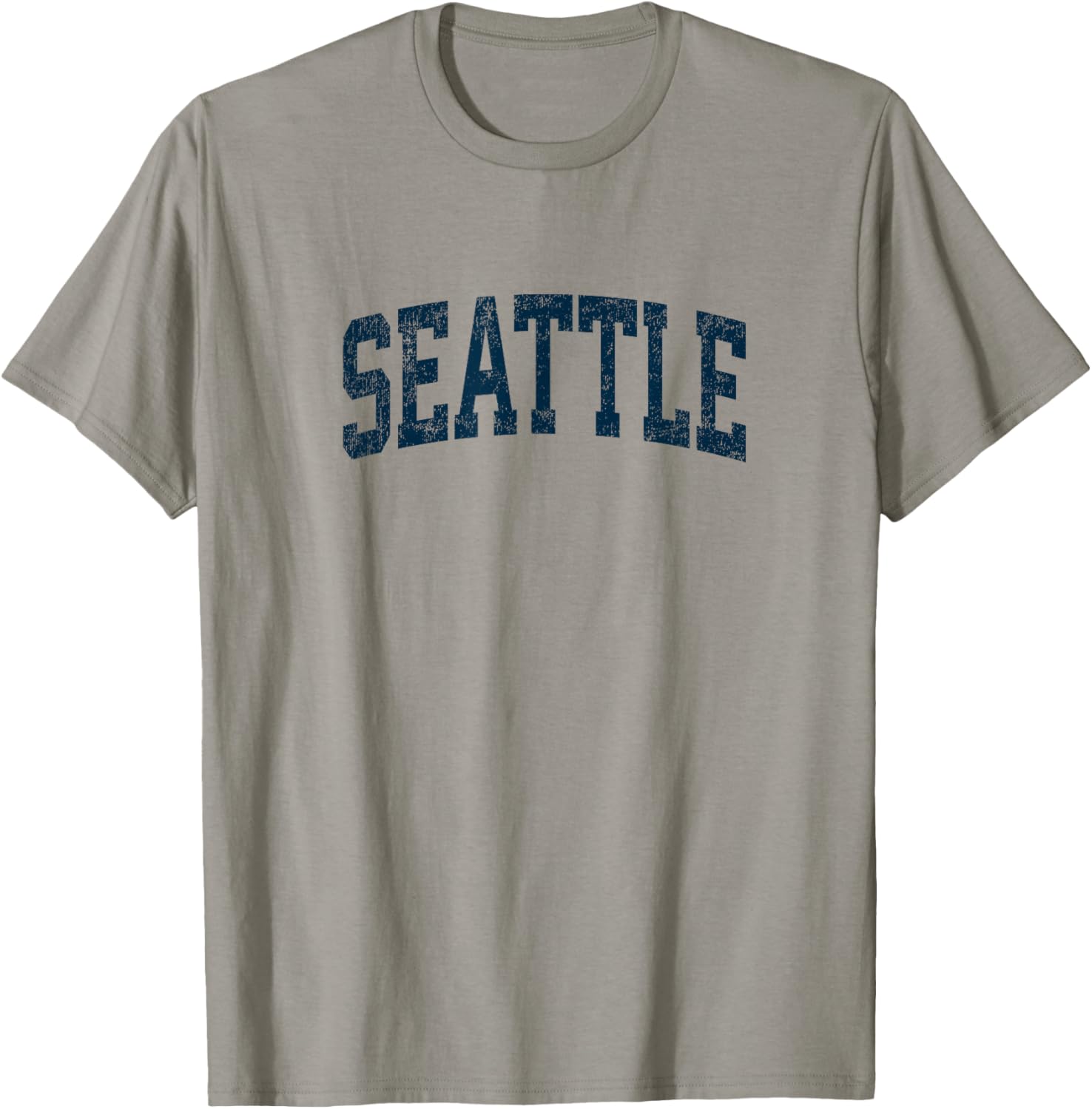 Seattle Washington WA Vintage Athletic Sports Navy Design T-Shirt - T-Shirt | Sand