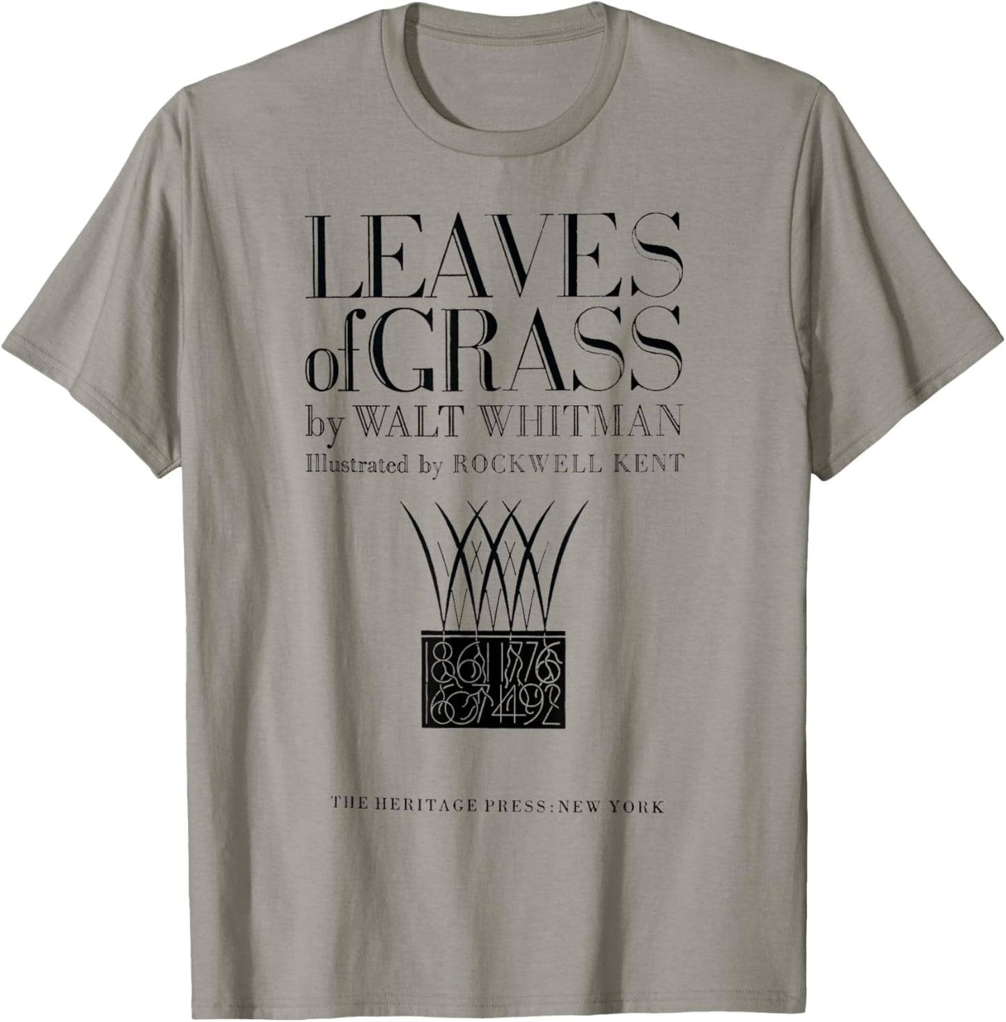Leaves of Grass Walt Whitman Title Page T-Shirt - T-Shirt | Sand