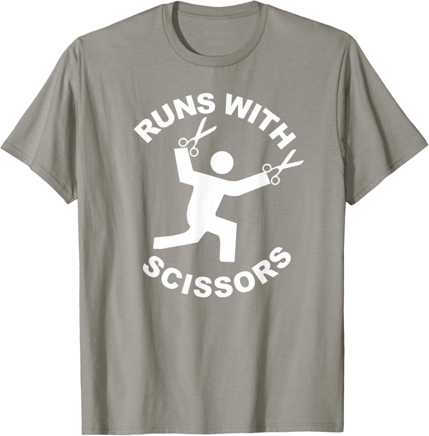 Runs with Scissors T-Shirt - T-Shirt | Sand