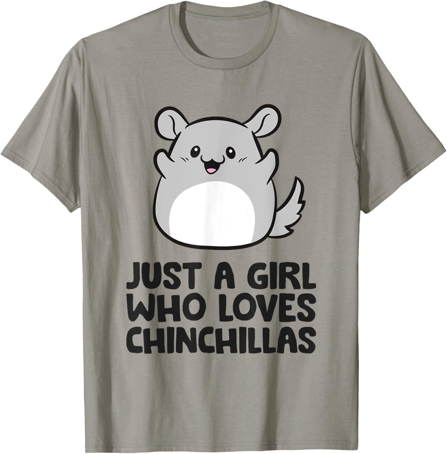Cute Chinchilla Just a Girl Who Loves Chinchillas T-Shirt - T-Shirt | Sand