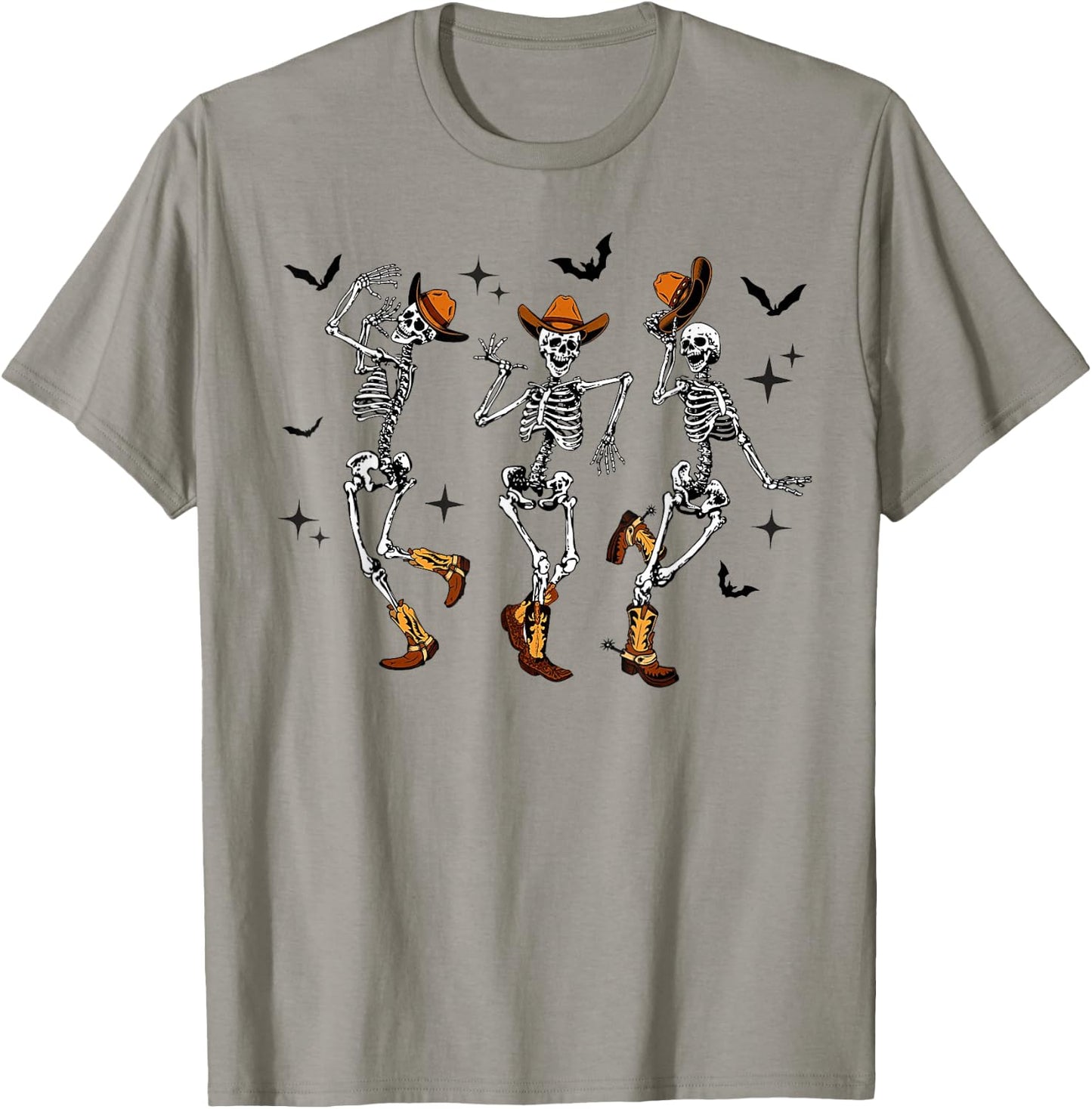 Skeleton Cowboy Dancing Halloween T-Shirt - T-Shirt | Sand
