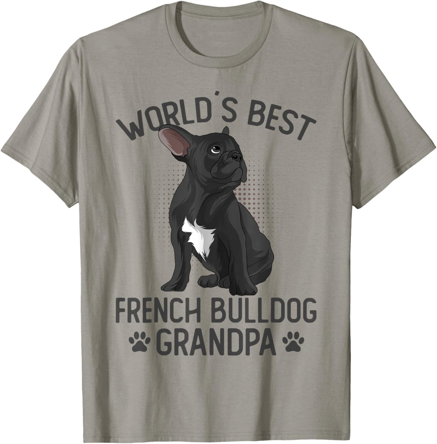 World´s Best French Bulldog Grandpa Funny Frenchie Dog Lover Men T-Shirt - T-Shirt | Sand