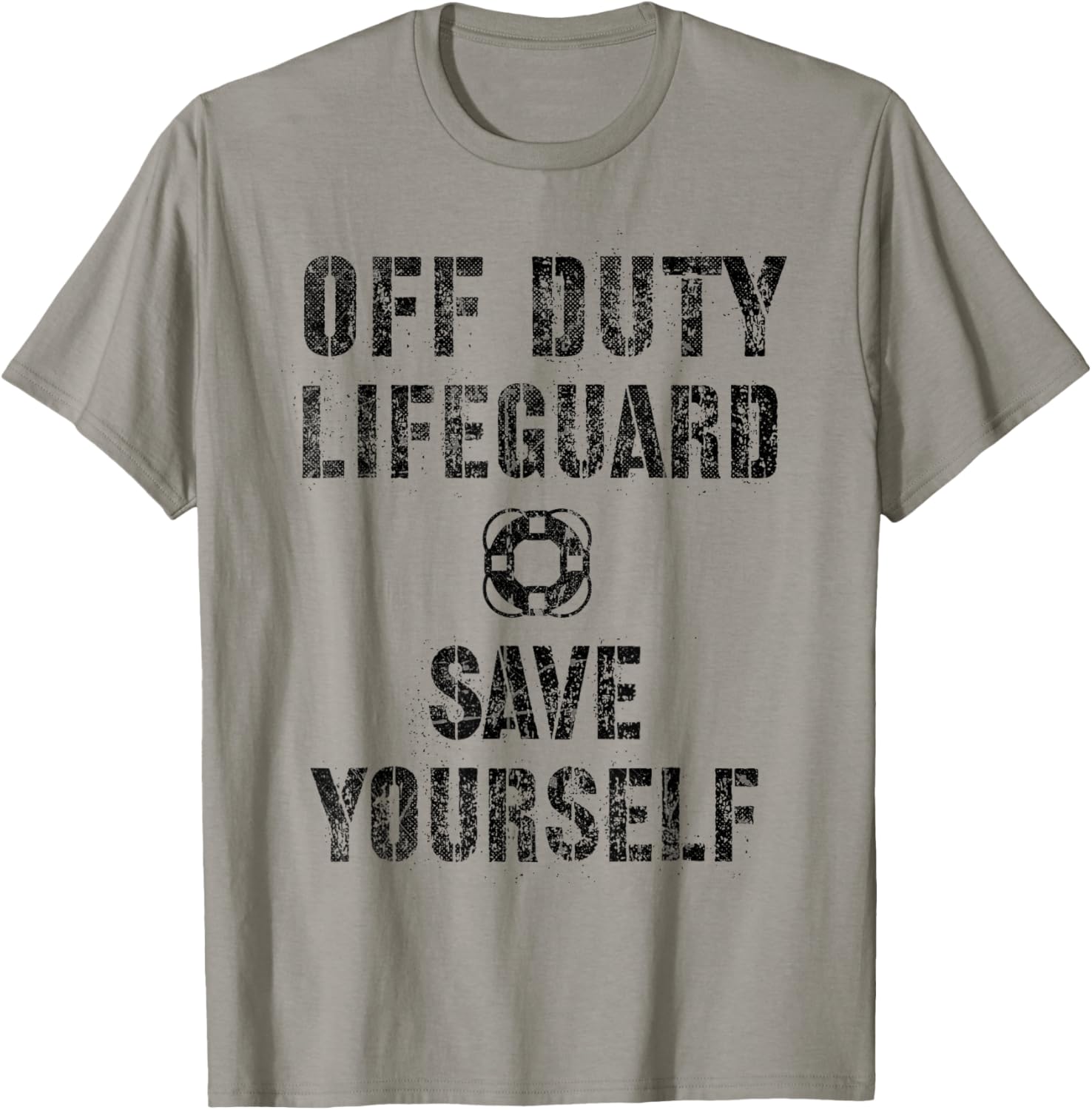 Funny SAVE YOURSELF OFF DUTY Lifeguard Swimming Pool Guard T-Shirt - T-Shirt | Sand