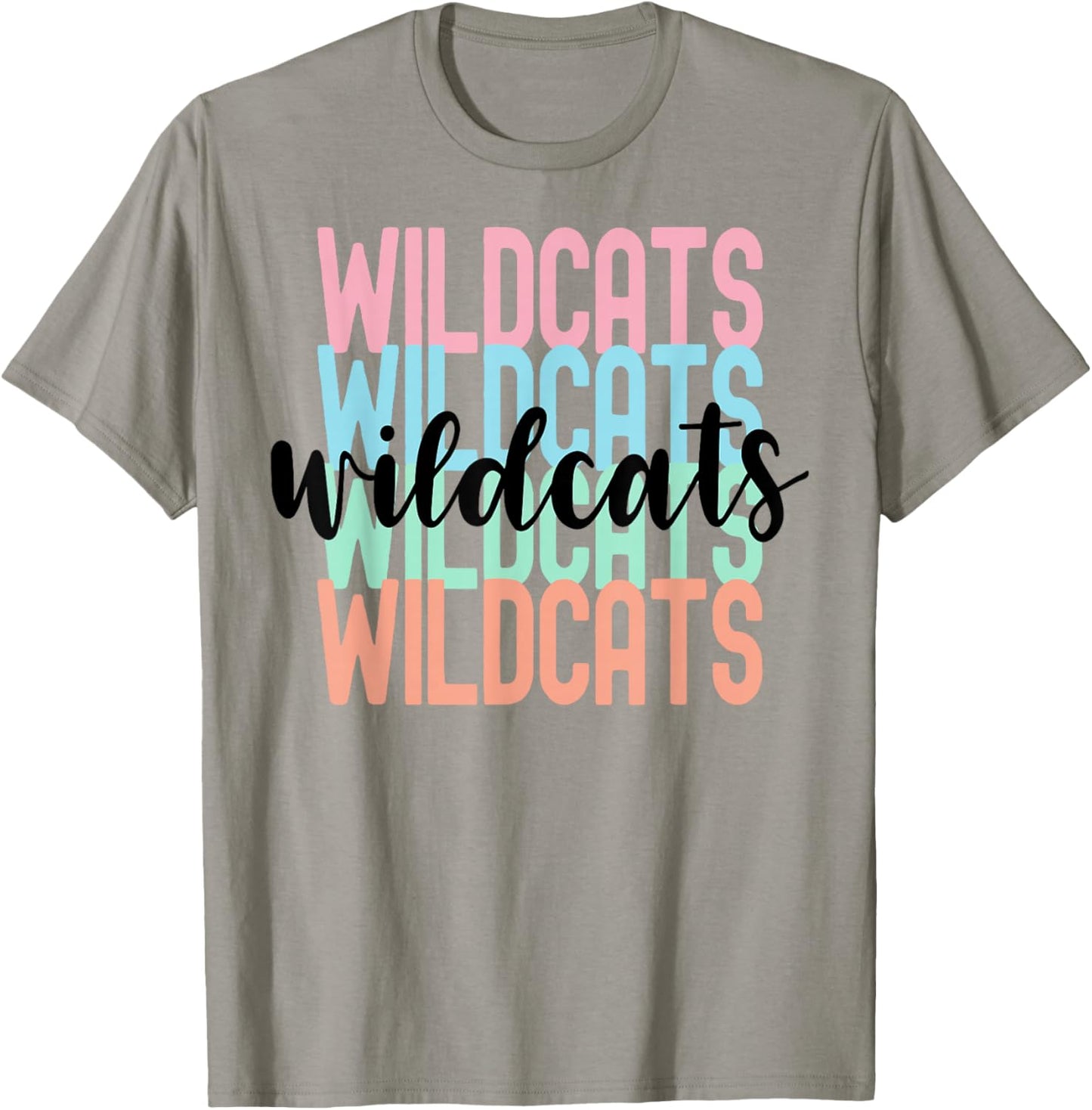 Wildcats Team Mascot School Spirit Game Night T-Shirt - T-Shirt | Sand