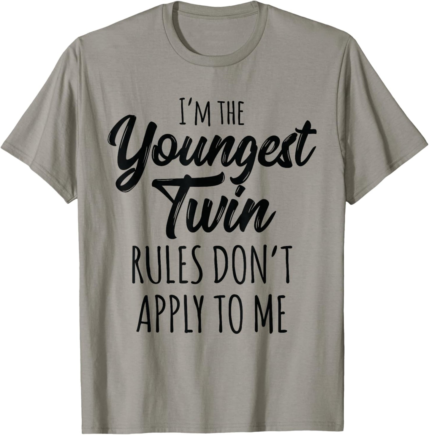 Twins Shirts Birthday Funny Siblings Youngest Twin T-Shirt - T-Shirt | Sand