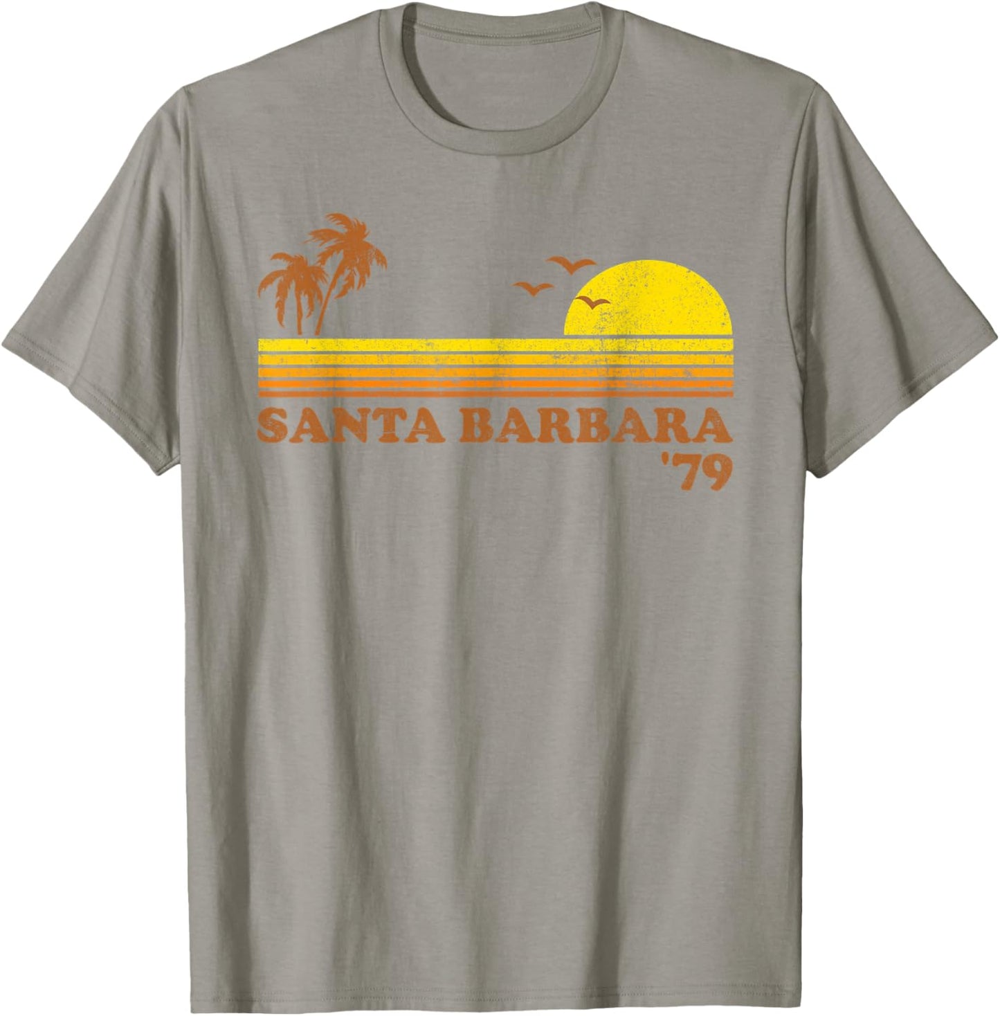 Vintage Santa Barbara Beach California Retro Sunset 70s Gift T-Shirt - T-Shirt | Sand