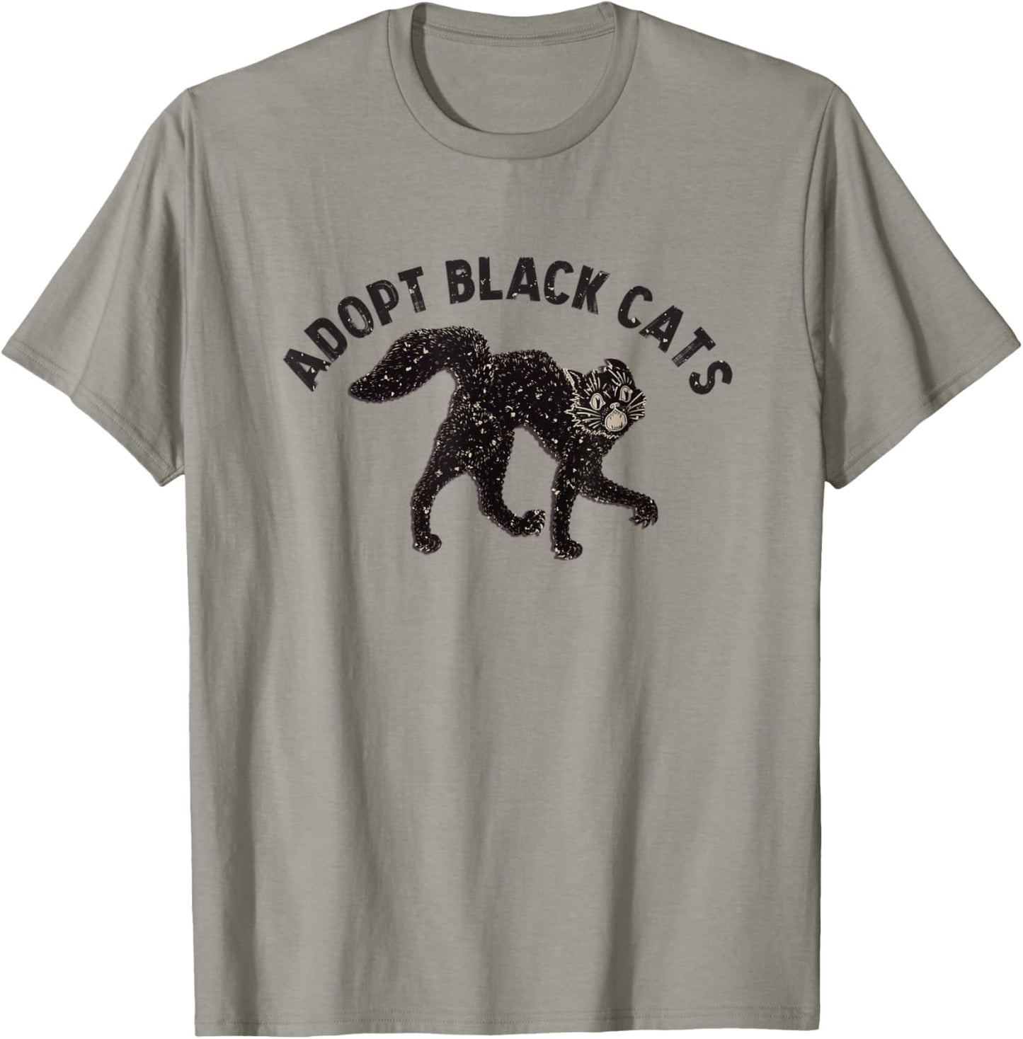 Adopt Black Cats T-Shirt - T-Shirt | Sand