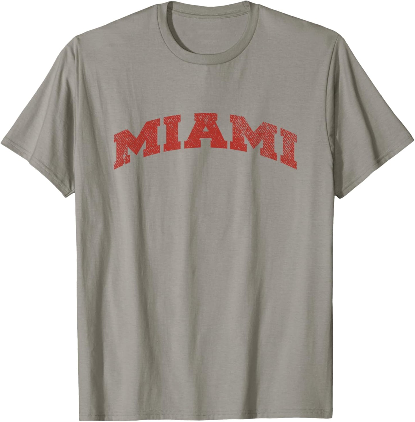 Miami Ohio Classic Athletic Sports Distressed T-Shirt - T-Shirt | Sand