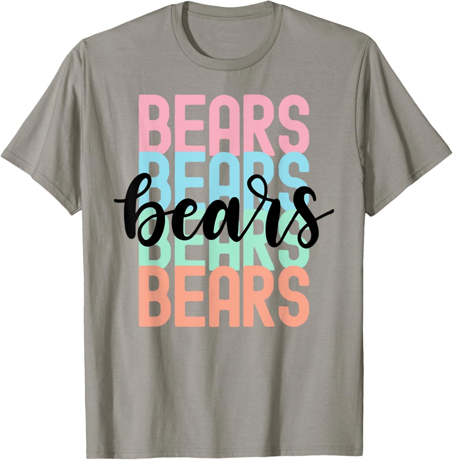 Bears Team Mascot School Spirit Game Night T-Shirt - T-Shirt | Sand