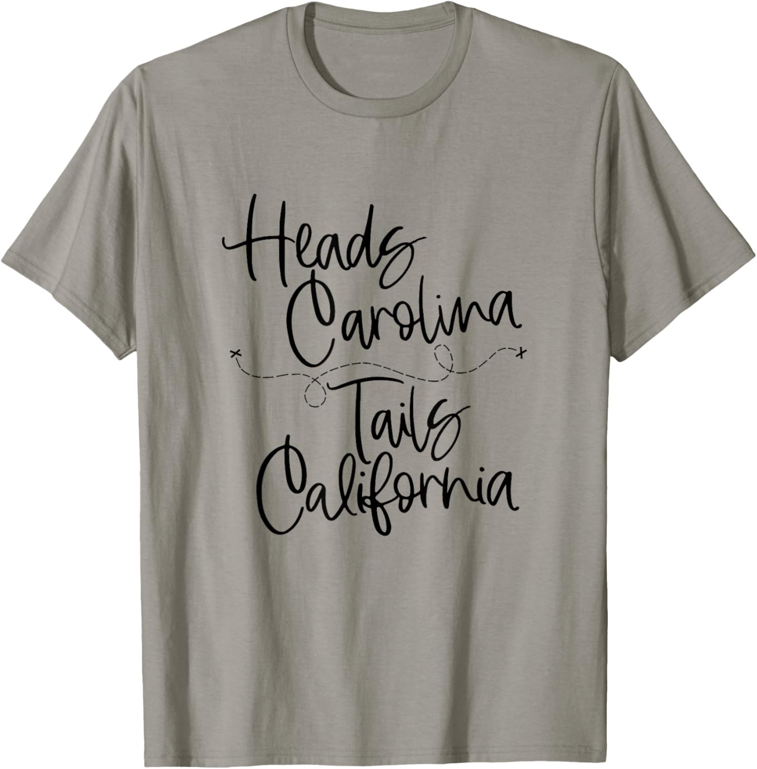 Heads Carolina Tails California 90's Country Design T-Shirt - T-Shirt | Sand