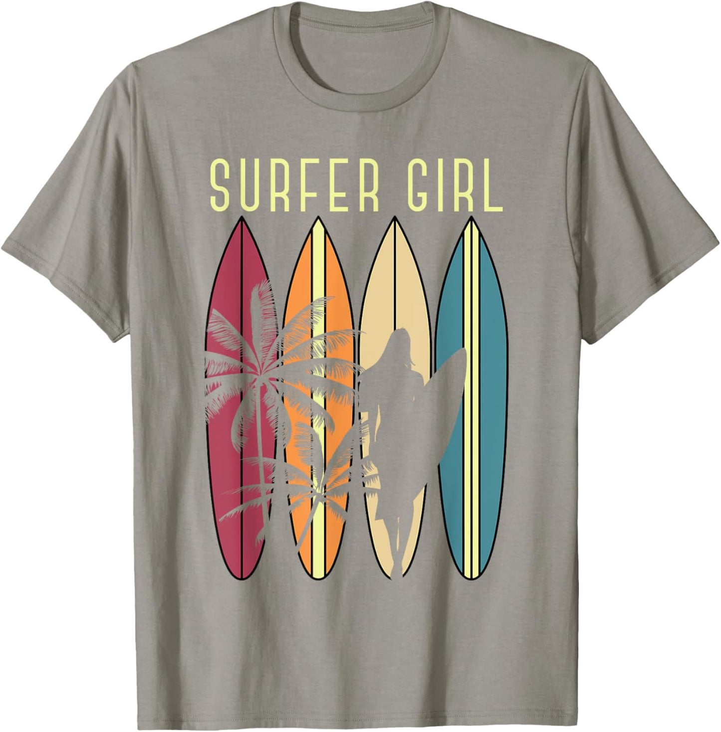 Surfer Girl Surfboard Surfing Women Girls Surf Ocean Surfing T-Shirt - T-Shirt | Sand