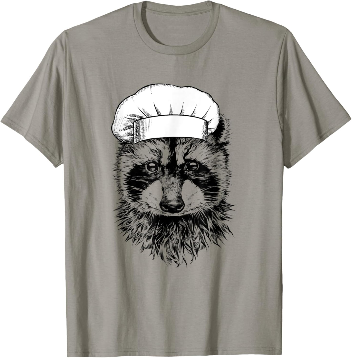 Raccoon Animal Racoon Chef Funny Cooking Cook T-Shirt - T-Shirt | Sand