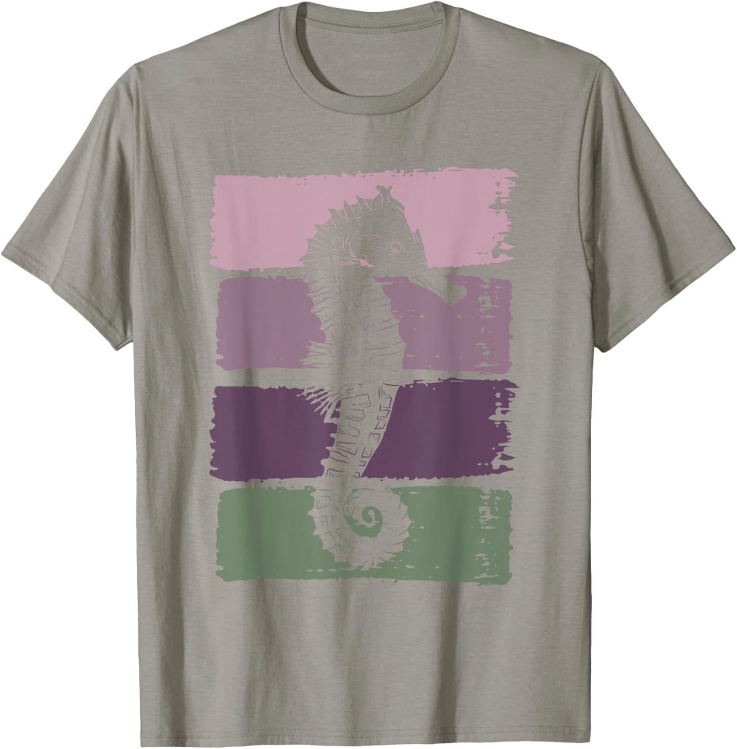Retro Sea Fish Ocean Animal Sea Creature Seahorse T-Shirt - T-Shirt | Sand