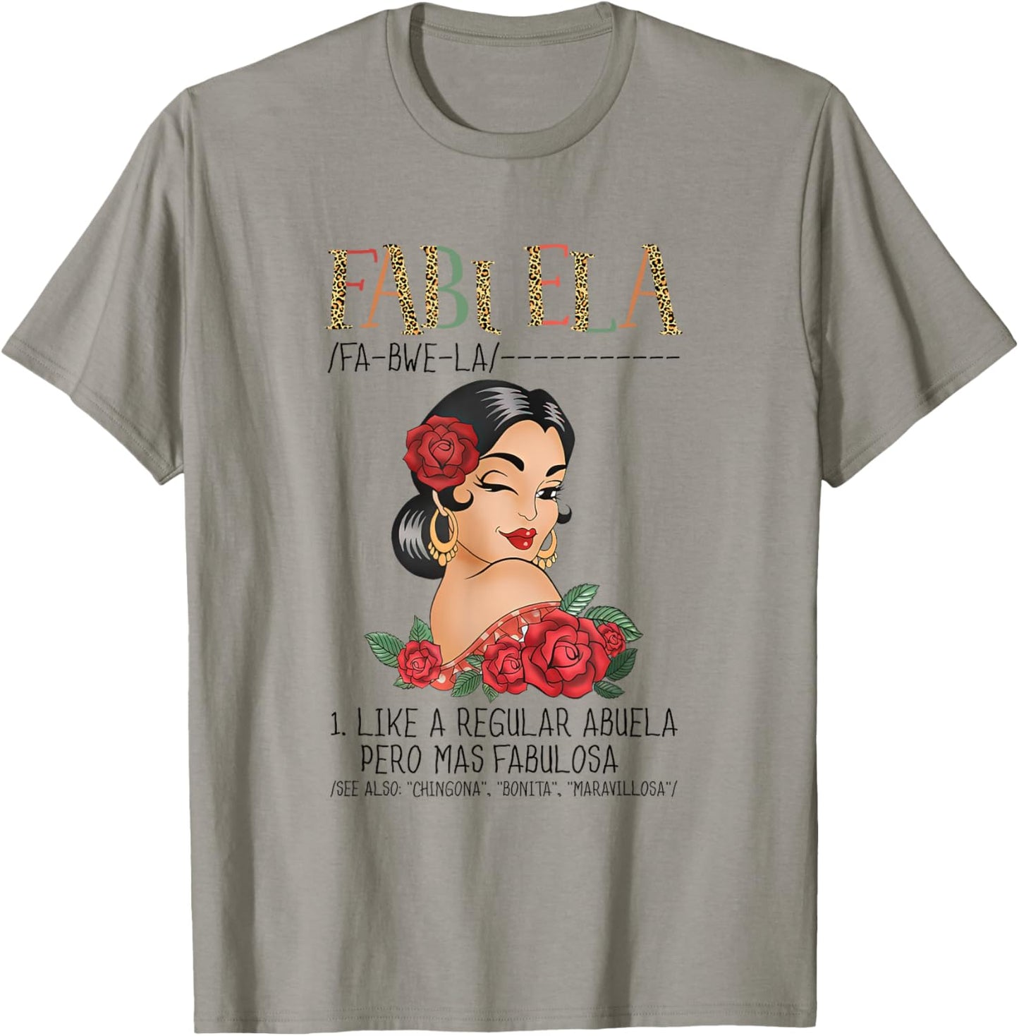 Fabuela Definition Abuela Pero Mas Fabulosa Funny Abuela T-Shirt - T-Shirt | Sand