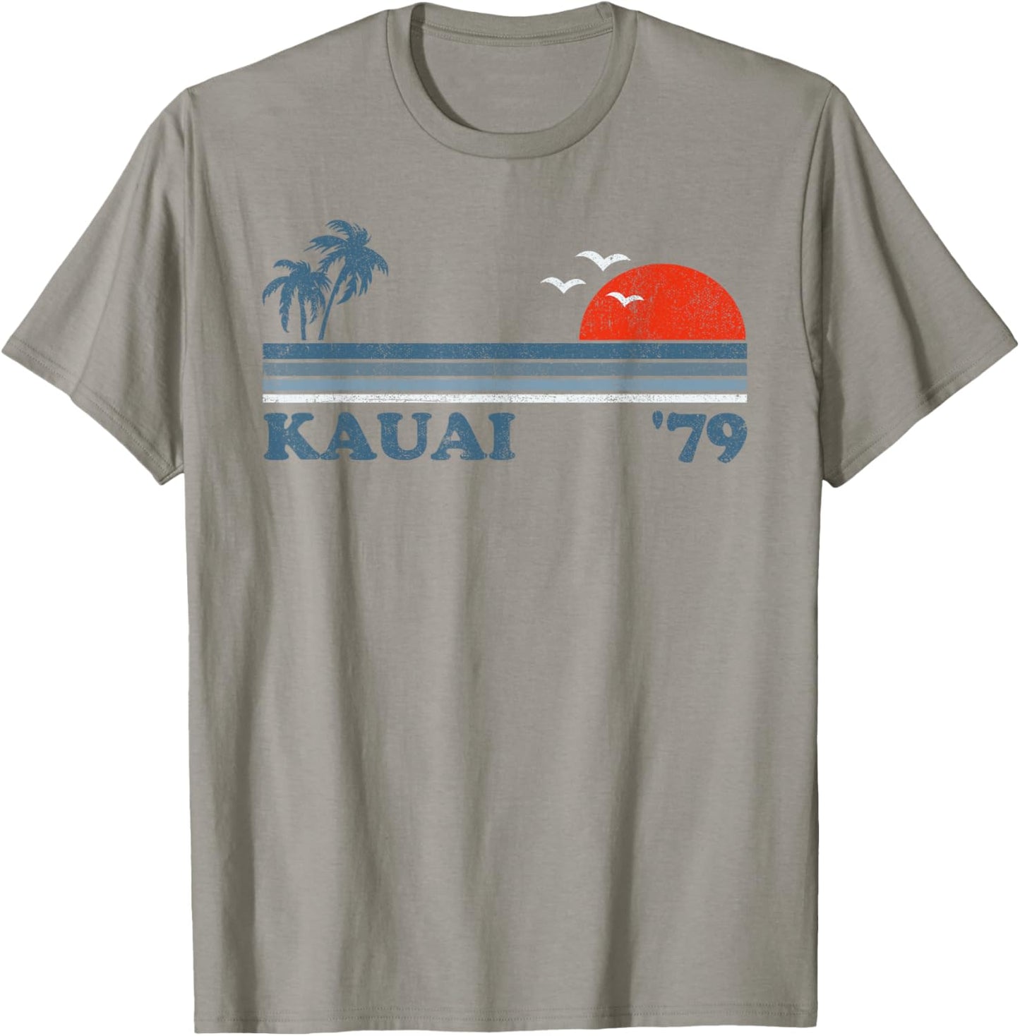 Vintage Kauai Beach Hawaii Retro Hawaiian Surfing 70's Gift T-Shirt - T-Shirt | Sand