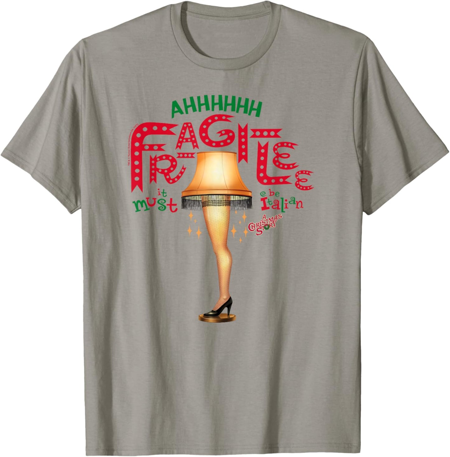 A Christmas Story Ahh Fragilee Leg Lamp Funny Holiday T-Shirt - T-Shirt | Sand