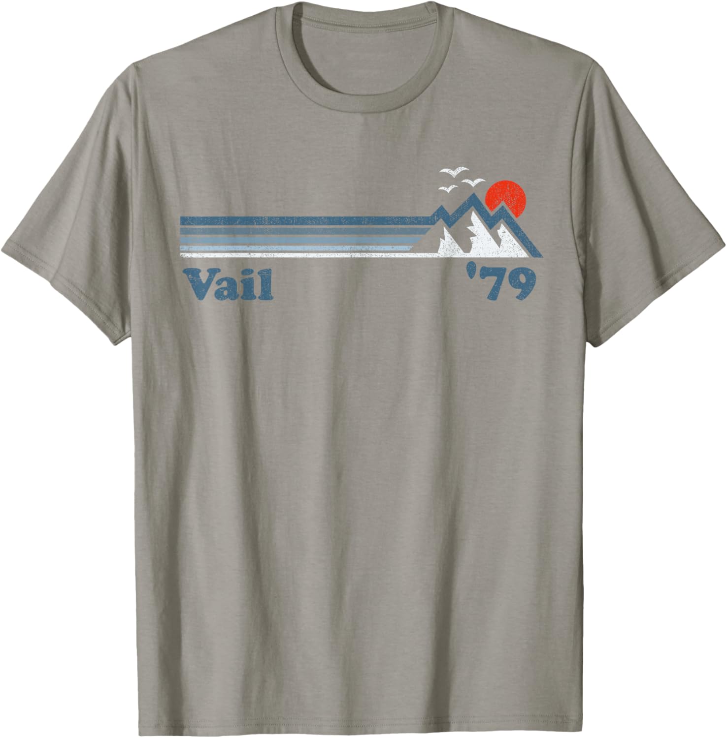 Retro Vail Ski Resort Colorado Snowboard Mountain Gift T-Shirt - T-Shirt | Sand