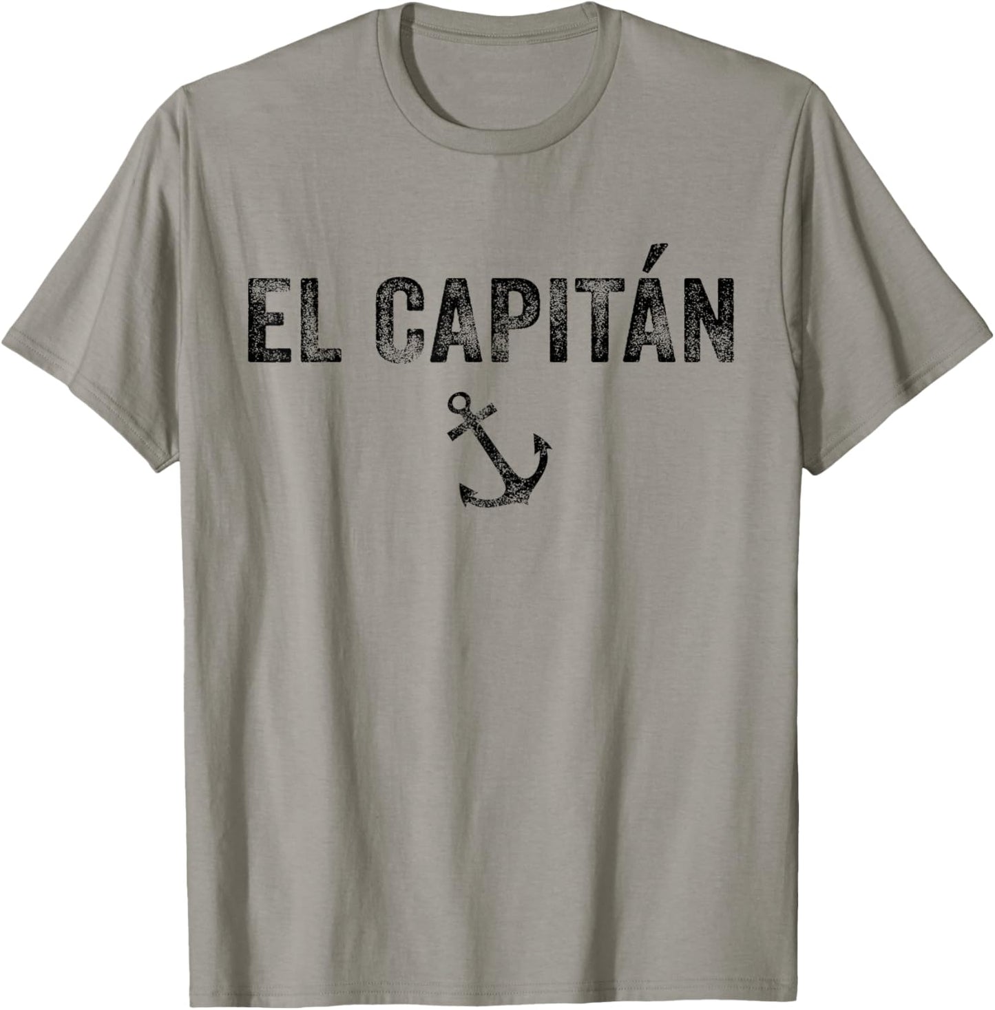 El Capitan Captain Anchor Boat Sail Sailing Funny Vintage T-Shirt - T-Shirt | Sand