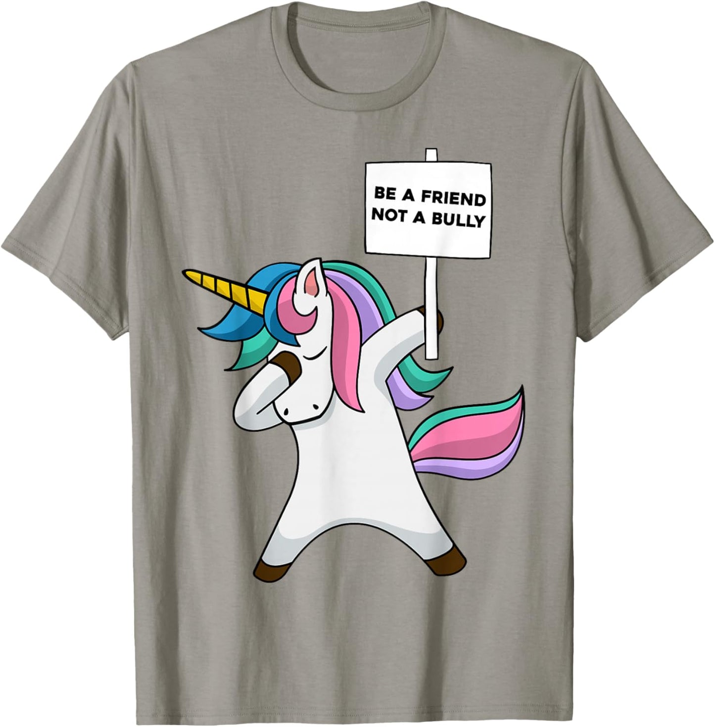 Girls Blue Anti Bullying Be A Friend Not A Bully Prevention T-Shirt - T-Shirt | Sand
