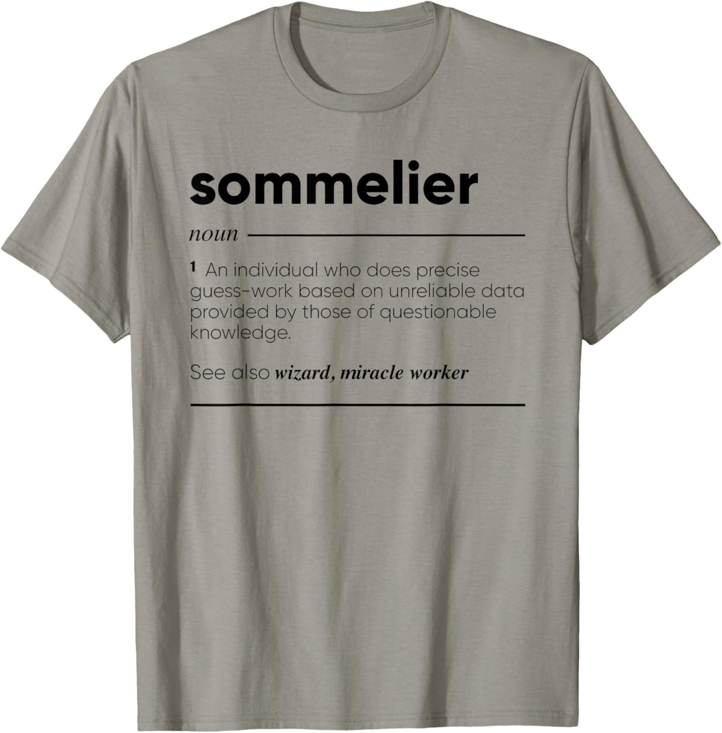 Sommelier Funny Definition T-Shirt - T-Shirt | Sand