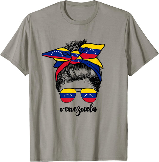 Venezuela Venezuelan Girl Girls Venezolana Flag T-Shirt - T-Shirt | Sand