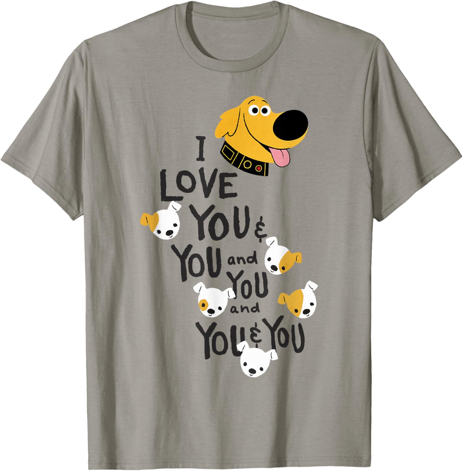 Disney Pixar UP Dug I Love You And You Quote T-Shirt - T-Shirt | Sand